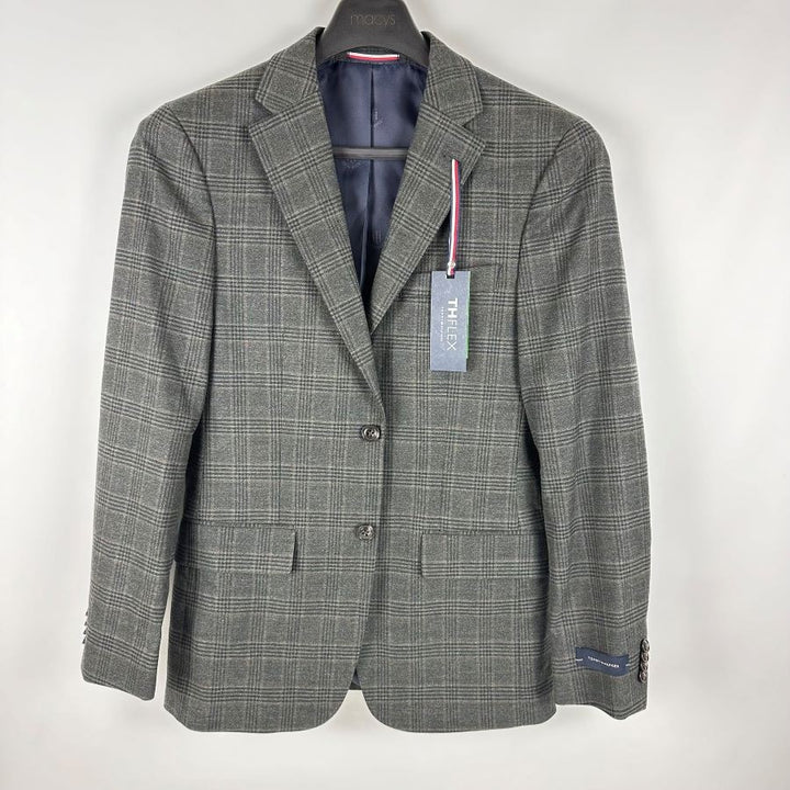Translation missing: en.Tommy Hilfiger Conrad Men's Modern-Fit TH Flex Plaid Sport Coat-Gray Multi-36R