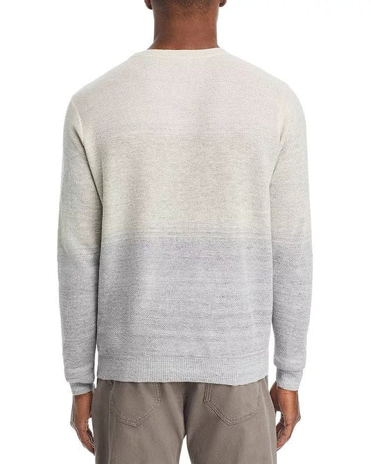 Translation missing: en.Peter Millar Crown Crafted Camden High V Neck Striped Sweater British Gray-Med