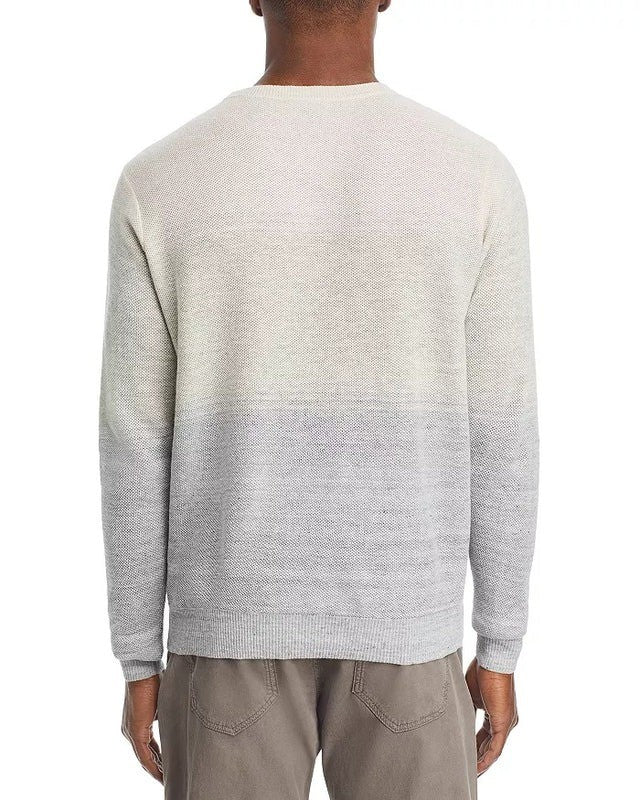 Translation missing: en.Peter Millar Crown Crafted Camden High V Neck Striped Sweater British Gray-Med
