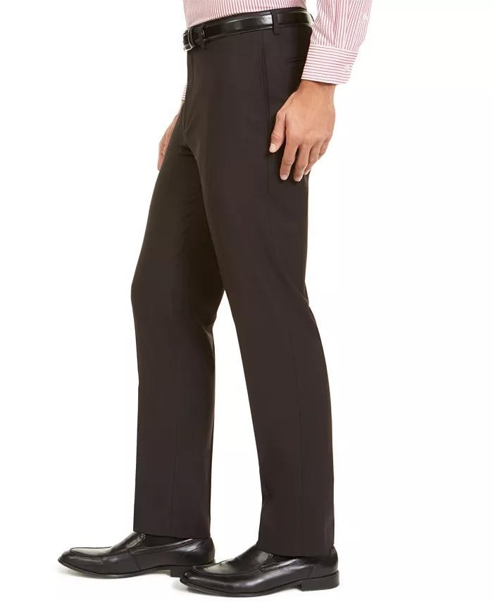 Translation missing: en.Ralph Lauren Norton Mens UltraFlex Houndstooth Dress Pants Burgundy-Black 34/32