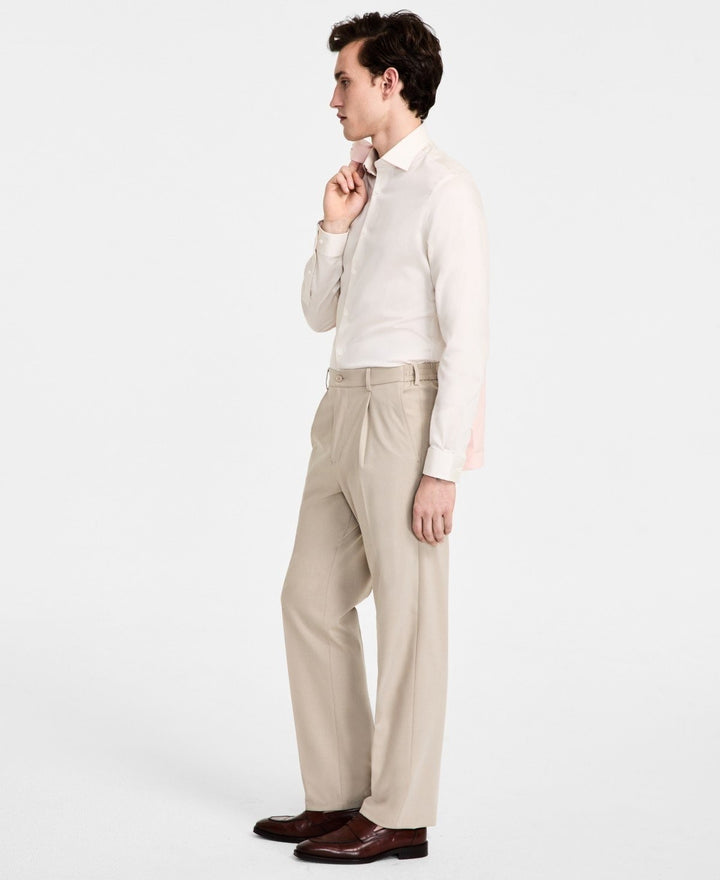 Translation missing: en.Tommy Hilfiger Men's Relaxed-Fit Dean Solid Single Pleated Pants Tan-38x32