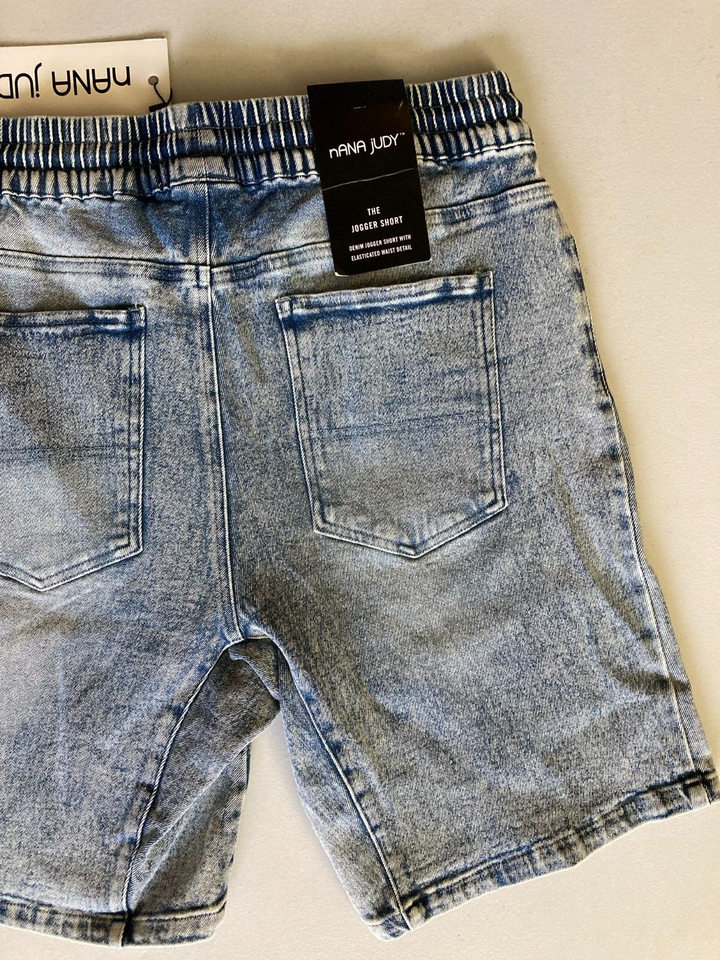 Translation missing: en.nANA jUDY Men's The Jogger Regular-Fit Stretch Denim Shorts Sunbleach Blue-Med