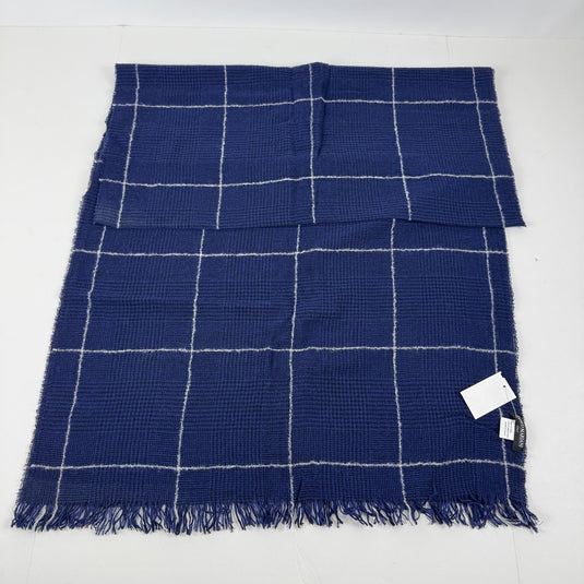 Translation missing: en.The Men's Store Paolo Mariani Wool/Cashmere Plaid Woven Scarf Blue-OS