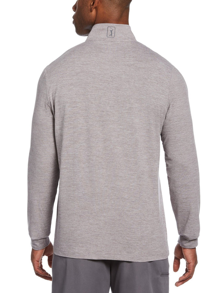 Translation missing: en.Pga Tour Men's Luxury Performance Gradient Stripe 1/4-Zip Golf Sweatshirt Gray-S