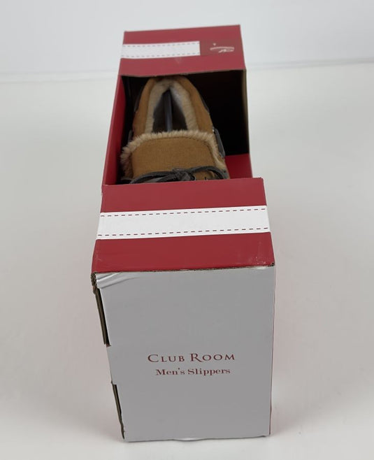 Translation missing: en.Club Room Men's Moccasin Slippers in Tan-Small 6-7