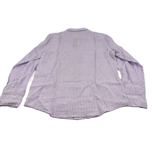 Translation missing: en.The Men's Store At Major Dept Store Regular Fit Gingham Linen Shirt Orchid-Large
