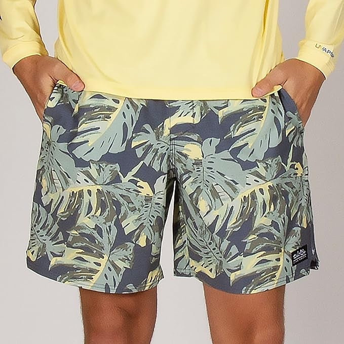 Translation missing: en.Salt Life Men's Loungin' Canopy 4 Way-Stretch Board Shorts - Ebony-2XL