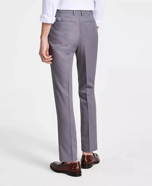 Translation missing: en.DKNY Dario Dress Pants Men's 38x32 Grey Modern-Fit Solid Stretch Flat Front