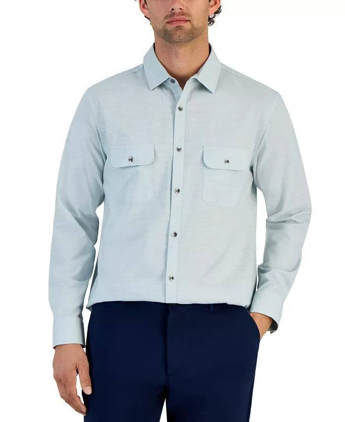 Translation missing: en.Alfani Long Sleeve Shirt Men's Sz Small Cloud Blue Warren All Cotton