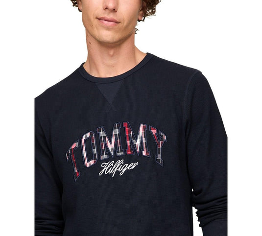 Translation missing: en.Tommy Hilfiger Pajama Shirt Navy Size Large Men's Thermal Logo Long-Sleeve