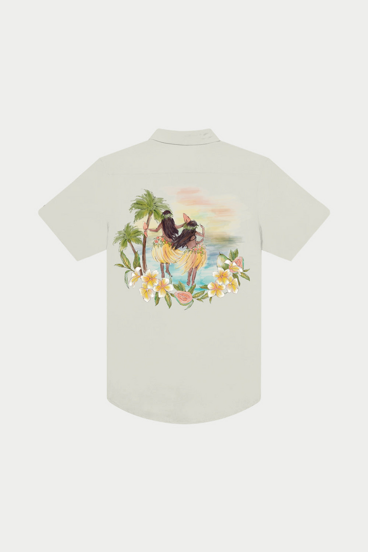 Translation missing: en.Mavrans Men's Hawaiian Weekend Shirt Button-Up UPF 50 Beige-Medium