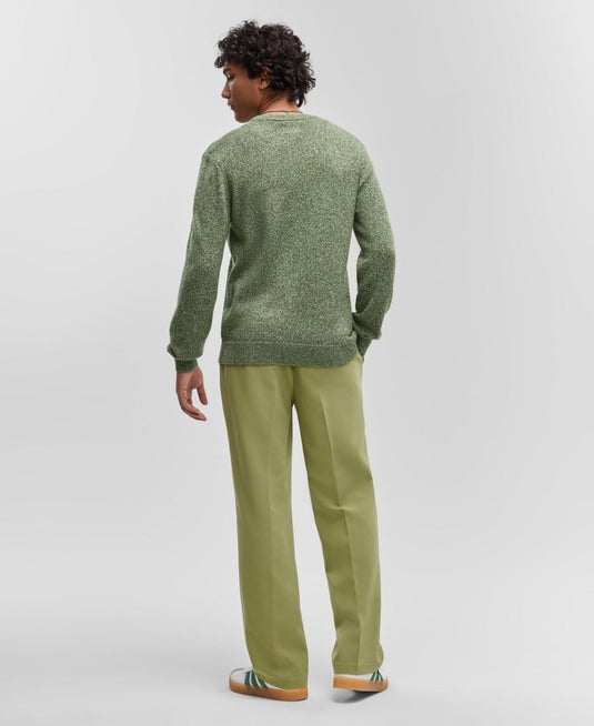 Translation missing: en.Mode of One Men's Long-Sleeve Relaxed Crewneck Sweater Black Forest Green-2XL
