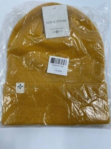 Translation missing: en.Sun + Stone Men's Tall Solid Beanie in Mustard-O/S