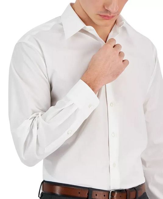Translation missing: en.Club Room Men's Regular-Fit Dress Shirt Bright White 15-15.5 34/35