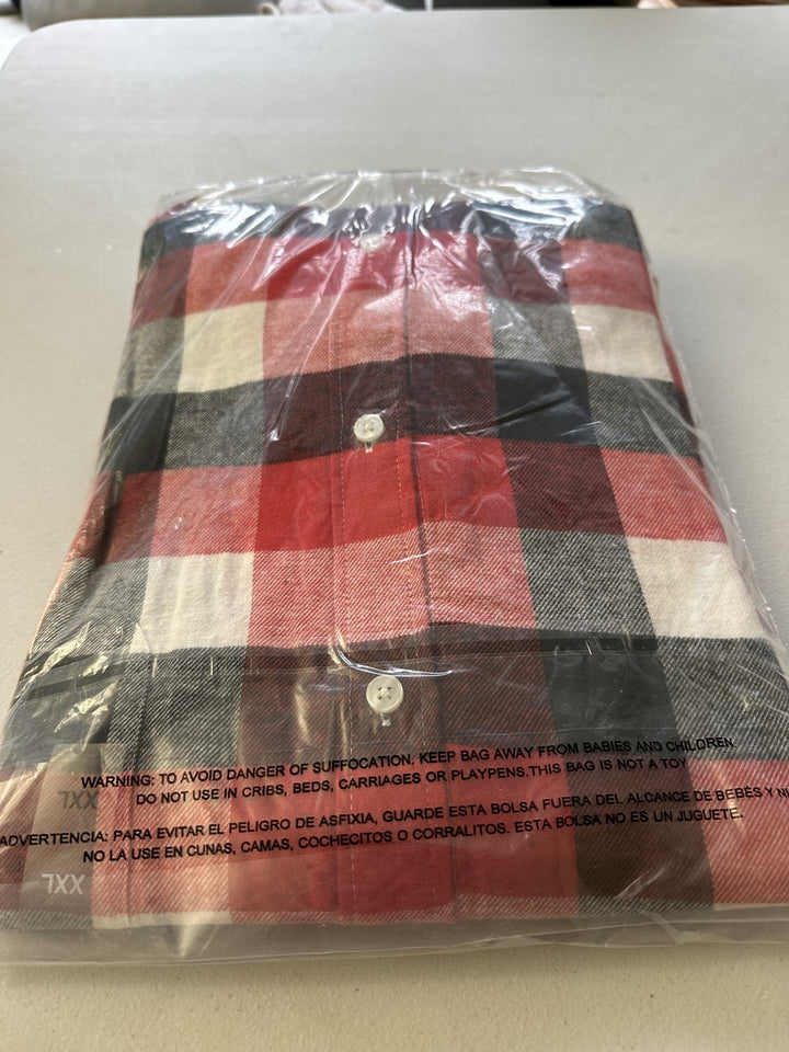 Translation missing: en.Club Room Men's Cotton Regular-Fit Plaid Flannel Shirt Bright Ruby Check-Medium