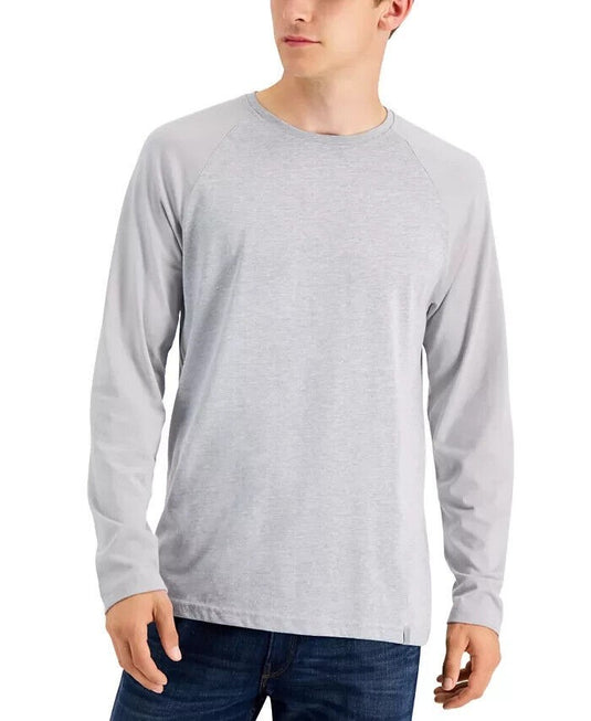 Translation missing: en.Alfani Men's Alfatech Long-Sleeve T-Shirt in Casual Grey-Small