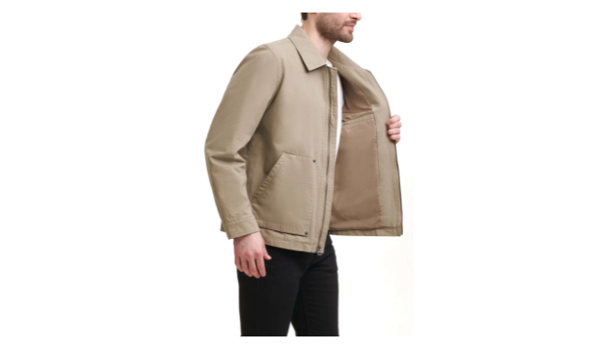 Translation missing: en.Levi's Men's Cotton Canvas 3-Pocket Mechanics Jacket in Stone-Size Small