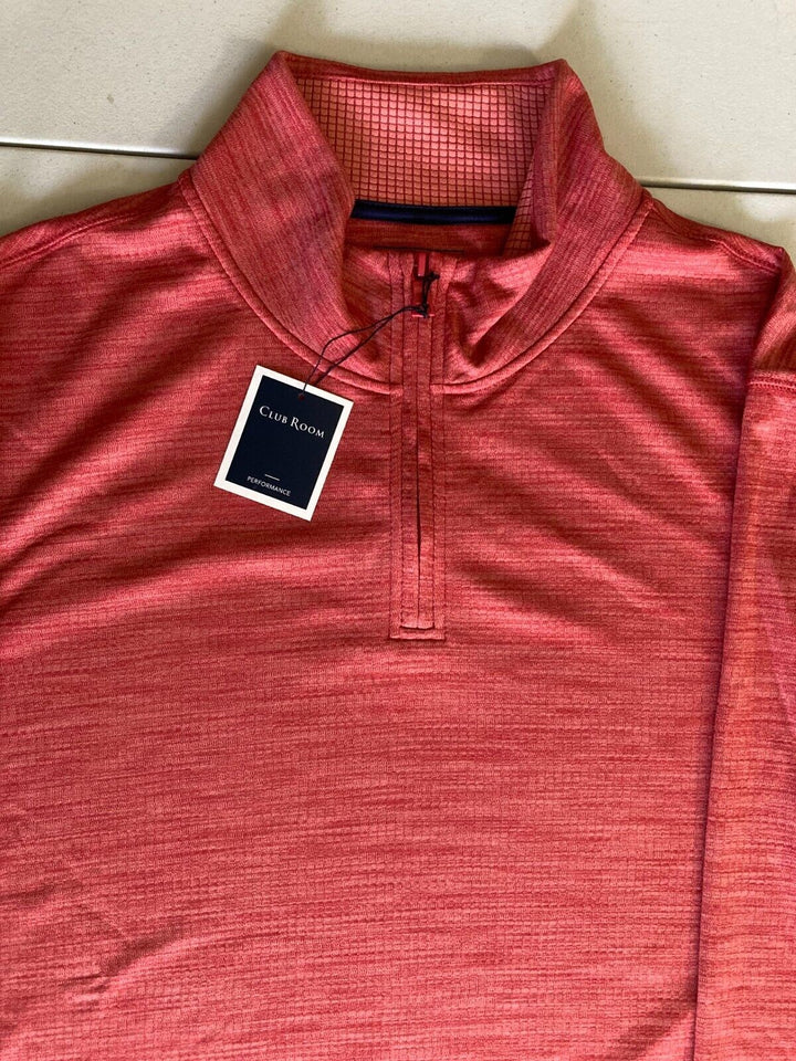 Translation missing: en.Club Room Men's Quarter-Zip Tech Sweatshirt in Melone-Size Small