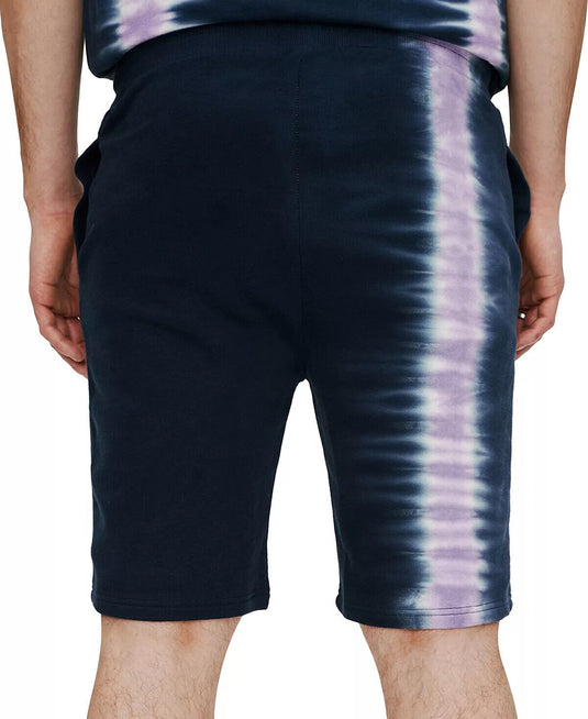 Translation missing: en.elevenparis Tie Dye Cotton Sweat Shorts in African Violet Tie Dye-Size 2XL