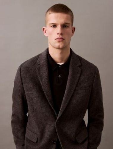Translation missing: en.Calvin Klein Men's Wool Blend Slim Blazer Black Beauty-Small 32-34R