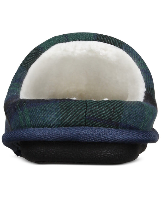 Translation missing: en.Club Room Eden Barn Plaid Comfort Sole Hoodback Slippers Green Multi-Large 10-11