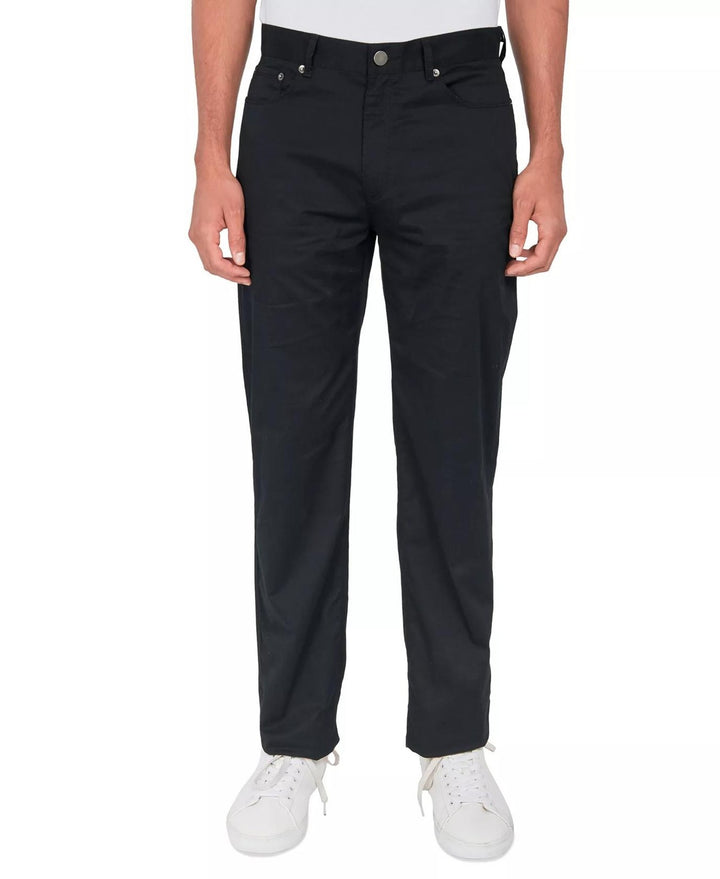 Translation missing: en.Society of Threads Men's Reg-Fit Intellifresh Black Solid 5 Pocket Pants-32/30