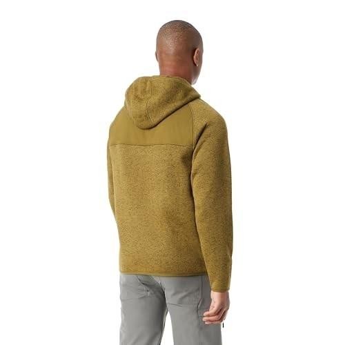 Translation missing: en.Bass Outdoor Men's Regular-Fit Mixed-Media 1/4-Snap Hoodie - Fir Green-Large New