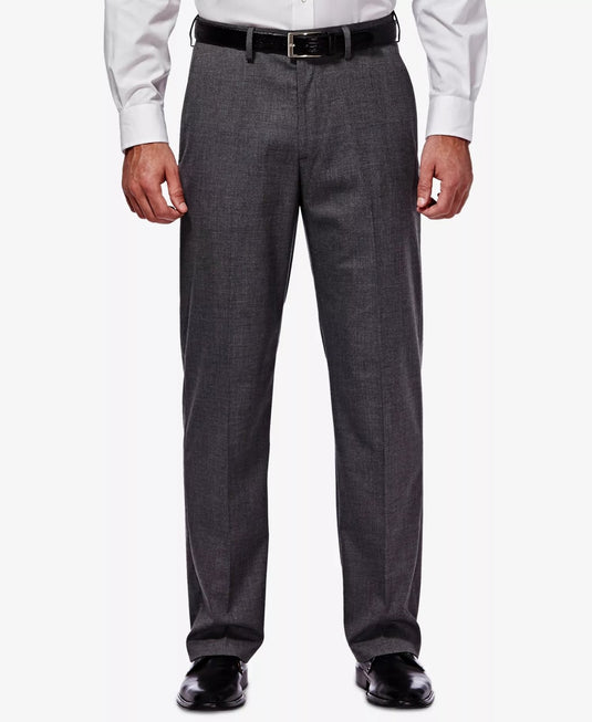 Translation missing: en.J.M. Haggar Men Premium Stretch Classic Fit Flat Front Dress Pants Md Grey-42x32