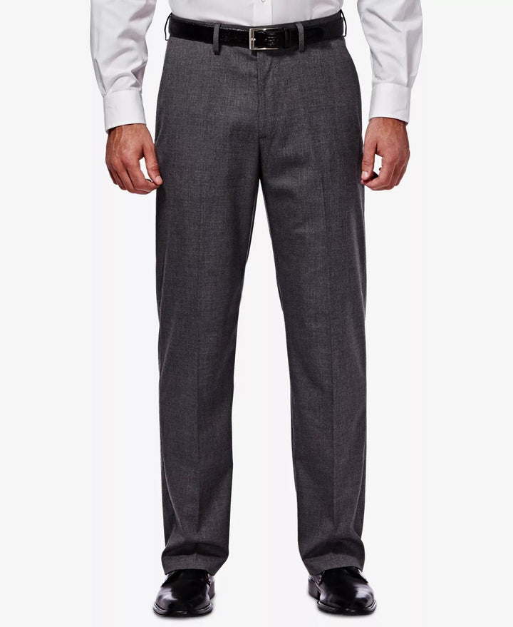 Translation missing: en.J.M. Haggar Men Premium Stretch Classic Fit Flat Front Dress Pants Md Grey-42x32