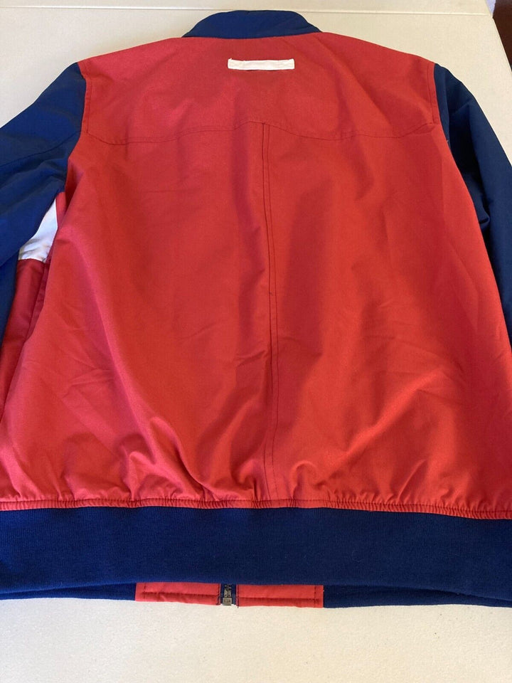 Translation missing: en.Club Room Men's Regular-Fit Color Block Bomber Jacket Red/White/Blue-Medium