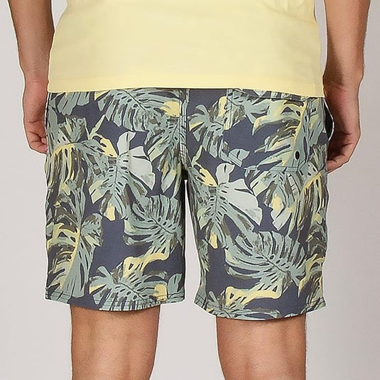 Translation missing: en.Salt Life Men's Loungin' Canopy 4 Way-Stretch Board Shorts - Ebony-2XL