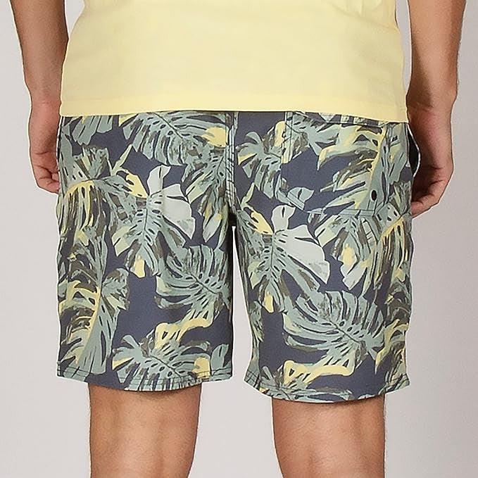 Translation missing: en.Salt Life Men's Loungin' Canopy 4 Way-Stretch Board Shorts - Ebony-2XL
