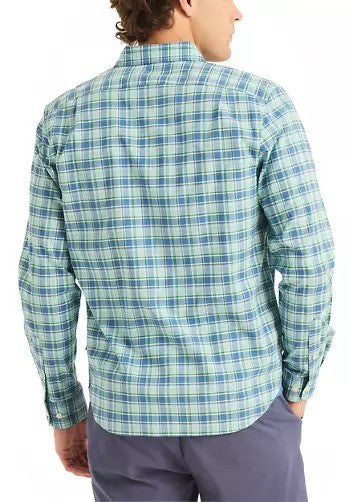 Translation missing: en.Nautica Men's Classic-Fit Plaid Button-Down Shirt - Antigua Surf-Small