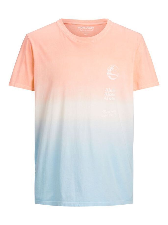 Translation missing: en.Jack &amp; Jones Men's Joralooha Oversized Fit Dip Dye Crewneck Tee Coral-Large