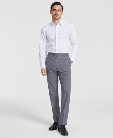 Translation missing: en.Michael Kors Marvin Men's Classic Fit Fall Pattern Pants Gray Plaid-36Wx34L