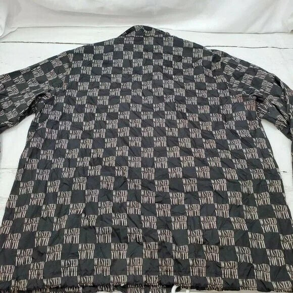 Translation missing: en.WeSC Men's Coach Wasted Youth Printed Jacket in Black-Size Large