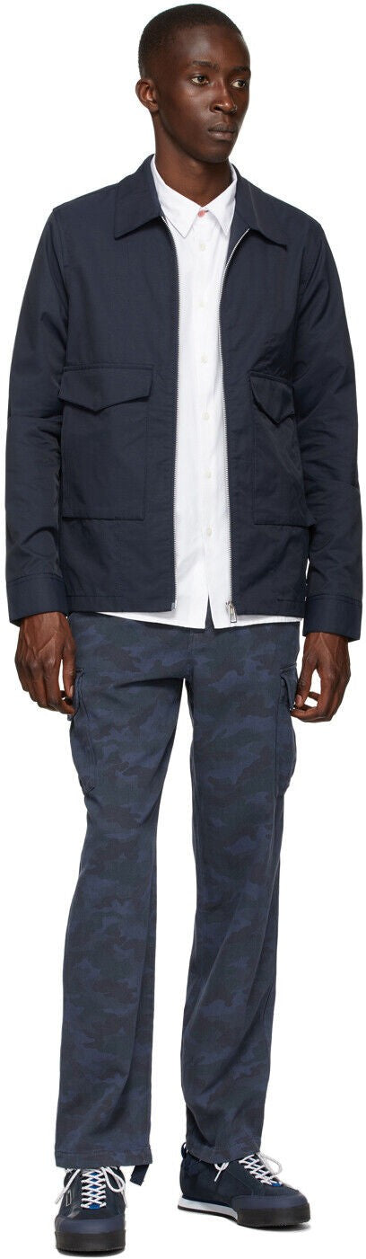 Translation missing: en.Ps Paul Smith Camo Print Military Cargo Pants in Blue Multi-Size 30x32