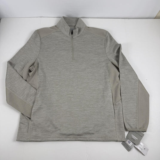 Translation missing: en.PGA Tour Golf Sweater Beige Heather Size Small Two-Tone Space-Dyed Quarter-Zip