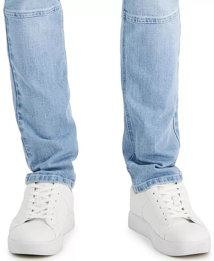 Translation missing: en.International Concepts Men's Light Washed Skinny-Fit Jeans Cropped Leg-40/32