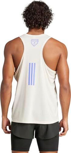 Translation missing: en.adidas Men's Regular-Fit Peat Class Running Tank Top Wonder White-XL
