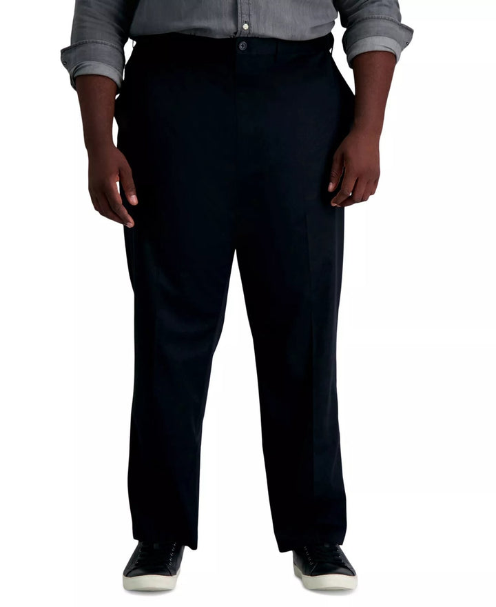 Translation missing: en.Haggar Men's Big &amp; Tall Premium No Iron Khaki Classic Fit Pants Black-48x32