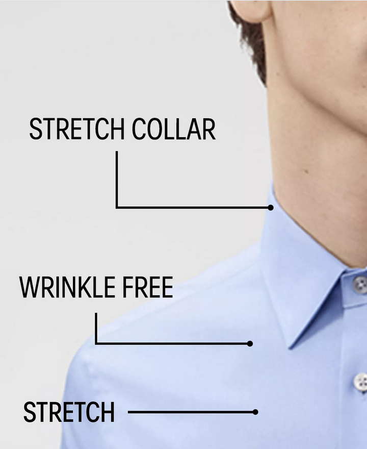 Translation missing: en.Calvin Klein Men's Dress Shirt White-17.5 34/35 Slim-Fit Stretch Collar Logo