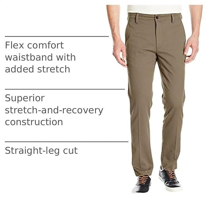 Translation missing: en.Dockers Men's Easy Khaki Slim Fit Stretch Pants Comfort Waist Timber Wolf-36x29