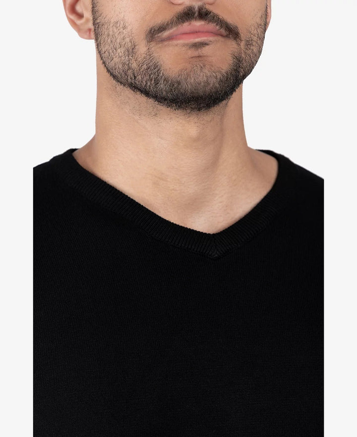 Translation missing: en.X-Ray Men's Basic V-Neck Pullover Nylon Blend Midweight Sweater - Black-Medium