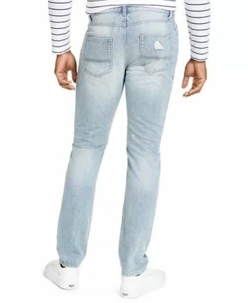 Translation missing: en.Sun + Stone Men's Lorcan Destroyed Slim-Fit Jeans in Blanco Wash White-29/32