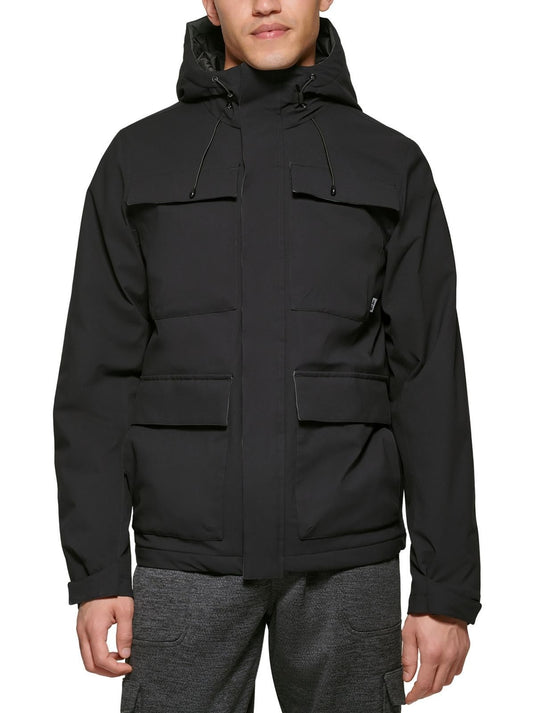 Translation missing: en.Bass Outdoor Men's Storm Rider Hooded Tech Utility Jacket Black-2XL