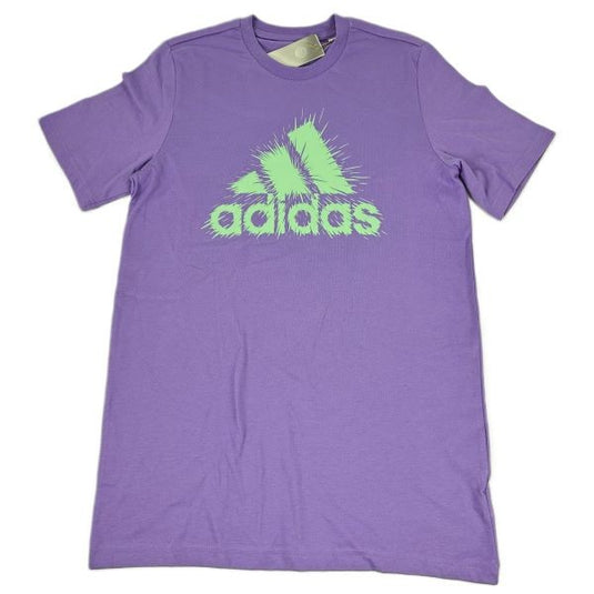 Translation missing: en.adidas Men's Short-Sleeve Logo-Graphic T-Shirt Violet/Mint Green-Small