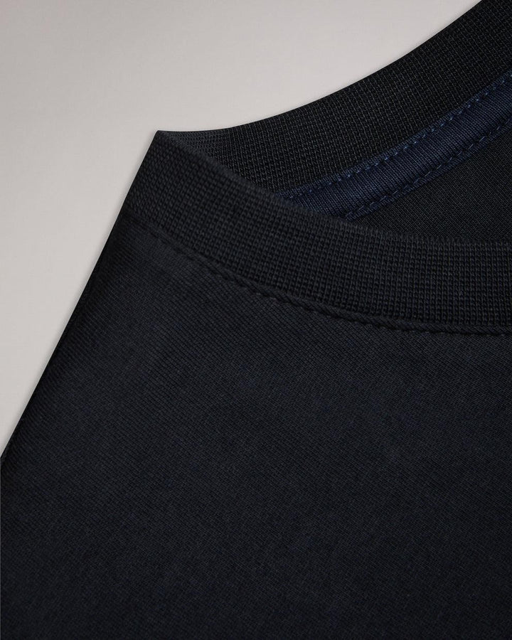 Translation missing: en.Ted Baker Regular Fit Tywinn Mens Black T-Shirt Cotton - Size Small