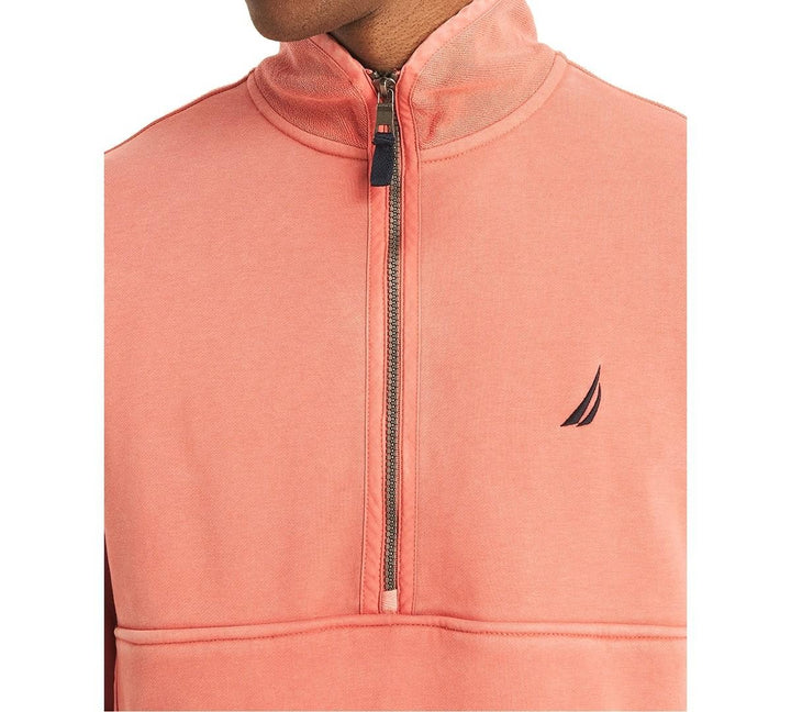Translation missing: en.Nautica Men's Long Sleeve Half-Zip Sweatshirt Size Small Mineral Red Classic Fit