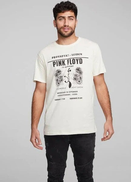 Translation missing: en.Chaser Premium Cotton Pink Floyd Short Sleeve Graphic Tee in Almond-Small